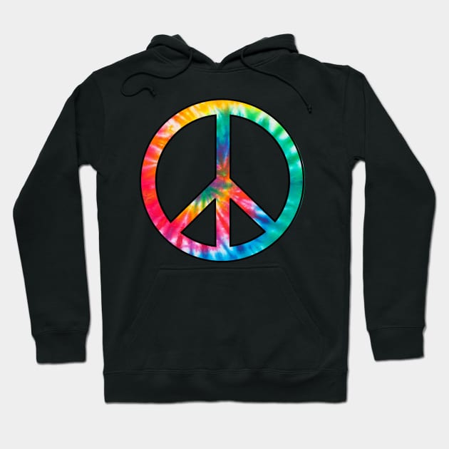 Tie - Dye Peace Sign Hoodie by HeavenlyTrashy